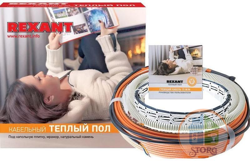 Теплый пол REXANT Standard RND -60-900 (900Вт/60м/ S обогрева, м2: 5,6-7,5) (двух жильный)