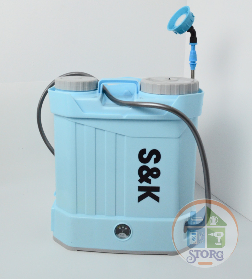Опрыскиватель аккумуляторный S&KLi10B (10 л. Li-ion, ранцевый,12 В/8 Ач, насос 4л/мин,)