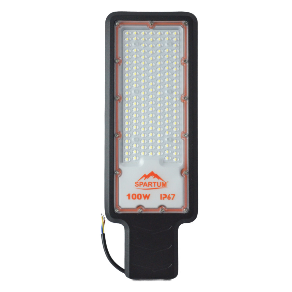 Светодиодный консольный светильник кобра SPARTUM AC110-265V/100W-10000lum IP67 (6500K) 402x140x26мм