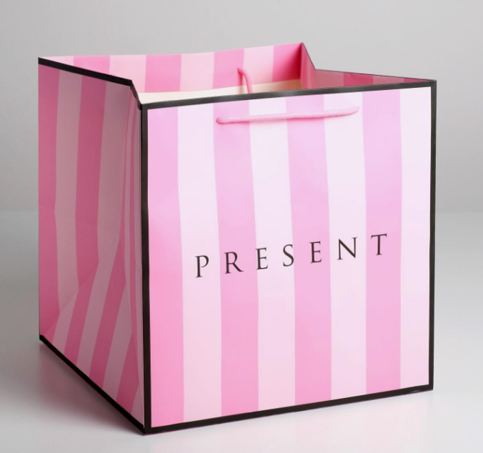 Пакет квадратный «Present»  (30х30х30 см)