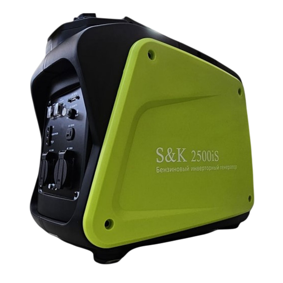 Генератор бензиновый S&K 2500iS инверт. закрыт.типа (2,2/2,5кВт,двигат.113,2см3, бак 4,1л.) бесшум.