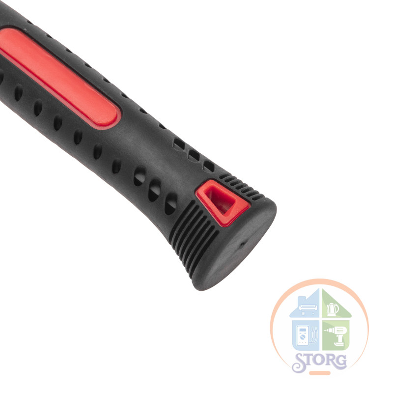 Киянка резиновая KRANZ 450 г, черно-белая резина, фибергласовая рукоятка