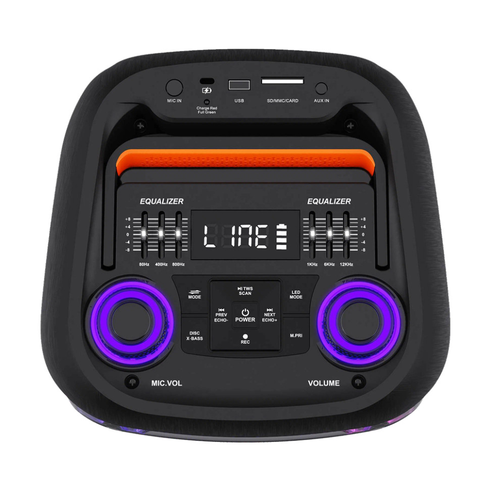 Портативная Bluetooth колонка 06" ELTRONIC (20-92 DANCE BOX 600) динамик 2шт/6.5", +2 микрофона, TWS