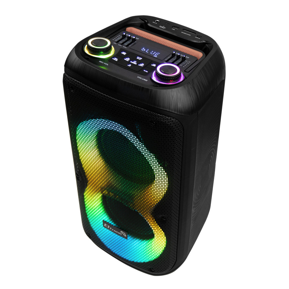 Портативная Bluetooth колонка 06" ELTRONIC (20-92 DANCE BOX 600) динамик 2шт/6.5", +2 микрофона, TWS