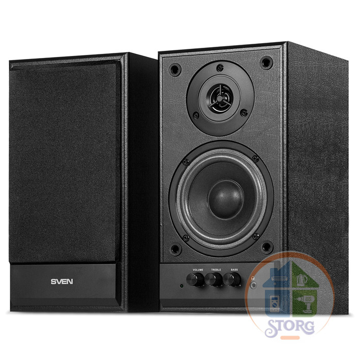 Sven SPS-702 акустическая система 2.0, мощность 2х20 Вт(RMS), чёрный