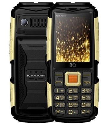 Мобильный телефон BQ 2430 Tank Power black+gold Мобильный телефон BQ 2430 Tank Power black+gold