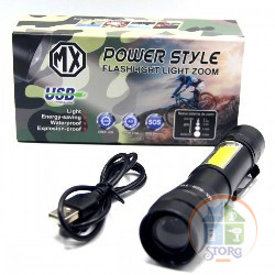 Фонарь светодиодный POLICE+аккумулятор+зарядка Micro+ZOOM MX-828-T6