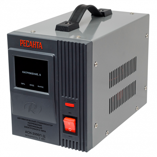 Стабилизатор напряжения релейный Ресанта АСН-2000/1-Ц 63/6/4 (2кВт, 140-260В, 12 мес гарантия)