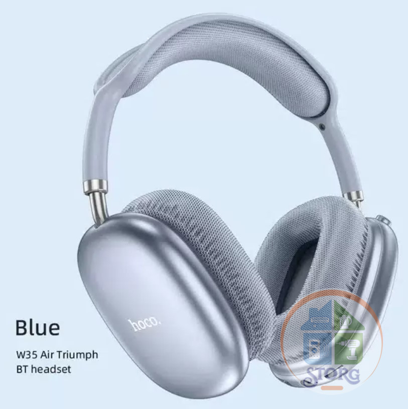 Bluetooth-наушники полноразмерные Bluetooth Hoco W35 Air (Blue) 5.3 400mah