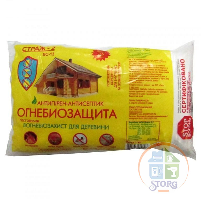 Препарат для дерева пакет / 1 кг / Огне-Био защита FOBOS 4-F