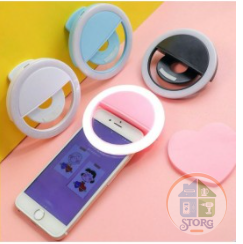 Селфи-лампа «кольцо» на клипсе Perfeo PF_B4013 , аккум, 28 светодиодов., USB, черный