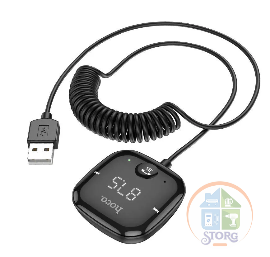 Автомобильный FM-модулятор HOCO E65 (Bluetooth) чёрный