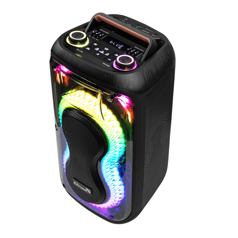 Портативная Bluetooth колонка 06" ELTRONIC 20-94 DANCE BOX 600, динамик 2шт/6.5", +2 микрофона, TWS