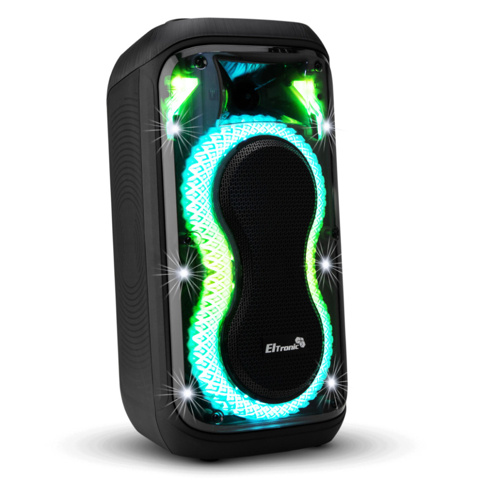 Портативная Bluetooth колонка 06" ELTRONIC 20-94 DANCE BOX 600, динамик 2шт/6.5", +2 микрофона, TWS