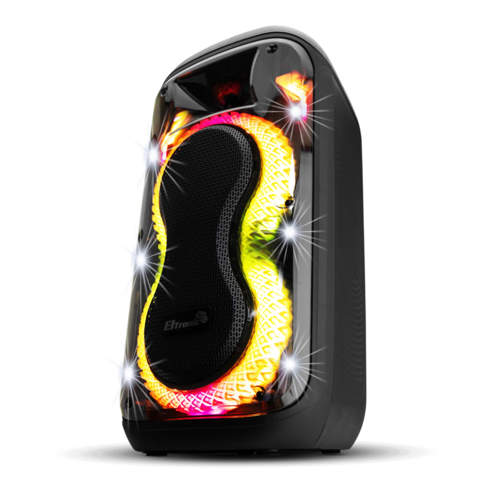 Портативная Bluetooth колонка 06" ELTRONIC 20-94 DANCE BOX 600, динамик 2шт/6.5", +2 микрофона, TWS