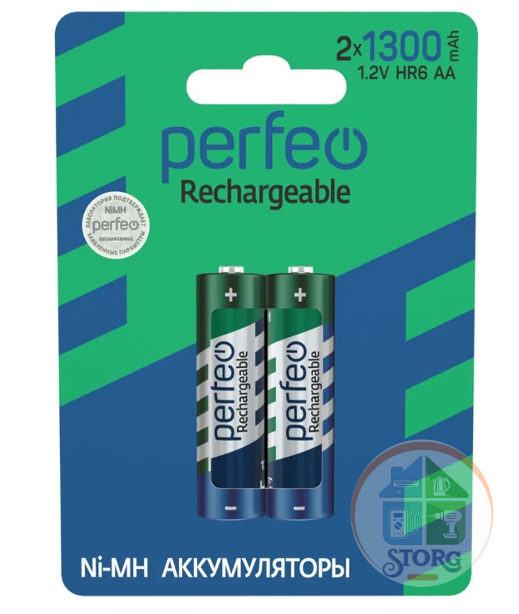 Аккумулятор Perfeo AA1300mAh/2BL