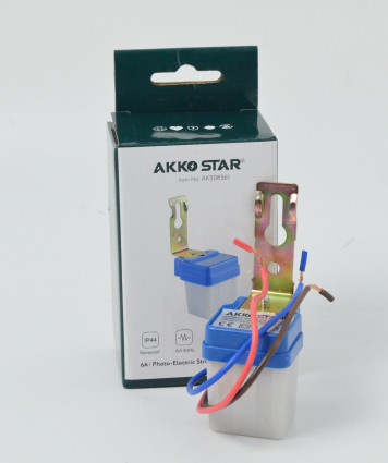 Датчик освещенности AKKOSTAR AC220V-240V/6A 50/60Hz фотореле Датчик освещенности AKKOSTAR AC220V-240V/6A 50/60Hz фотореле