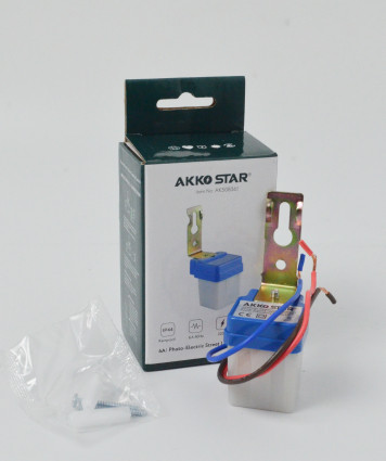 Датчик освещенности AKKOSTAR AC220V-240V/6A 50/60Hz фотореле Датчик освещенности AKKOSTAR AC220V-240V/6A 50/60Hz фотореле