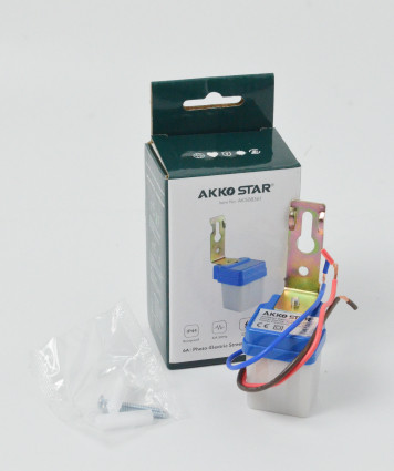 Датчик освещенности AKKOSTAR AC220V-240V/6A 50/60Hz фотореле Датчик освещенности AKKOSTAR AC220V-240V/6A 50/60Hz фотореле