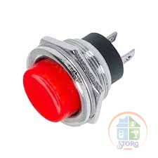 Выключатель-кнопка  металл 220V 2А (2с) (ON)-OFF  O16.2  красная  (RWD-306)  REXANT