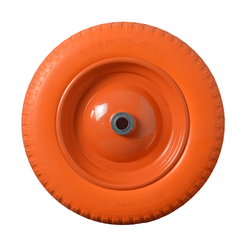 Колесо для тачки PU1301, 14"х3,25х8/20/80 оранжевое уп.5 шт.