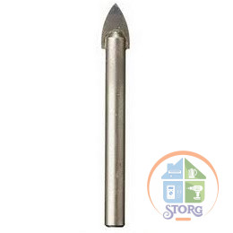 1055-03-04 Сверло по стеклу и кафелю, d 4мм, круглый хвостовик, 2 грани, Sturm!