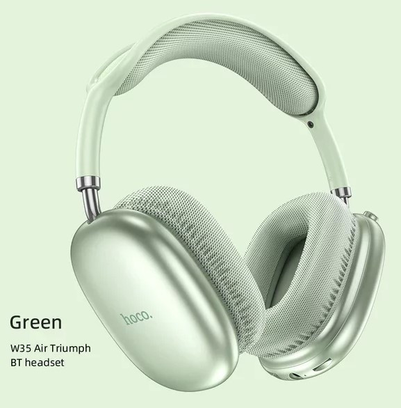 Bluetooth-наушники полноразмерные Bluetooth Hoco W35 Air (Green) 5.3 400mah