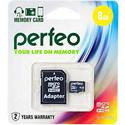Флэш карта Perfeo microSD 8GB High-Capacity (Class 4)