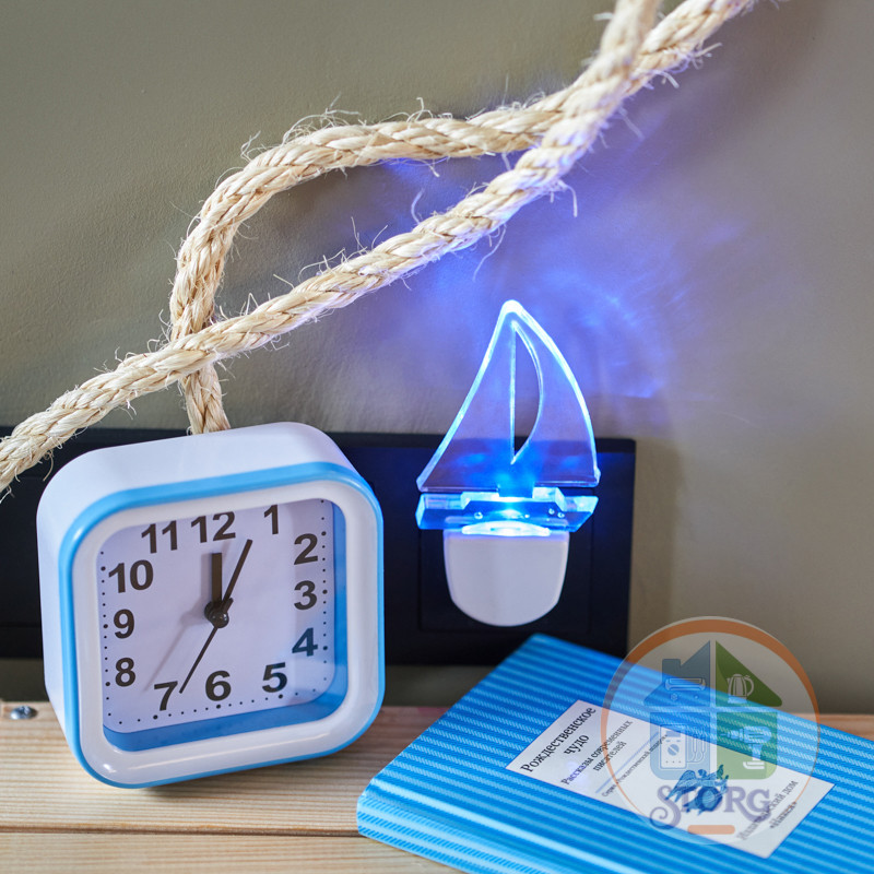 Ночник светодиодный ПАРУС ОДИНОКИЙ СИНИЙ (питание от сети AC 230 В/50 Гц) REXANT
