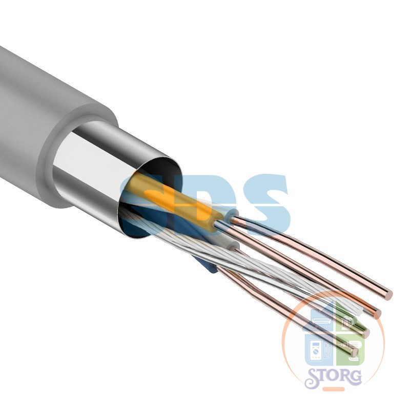 PROconnect Кабель CCA, F/UTP, CAT 5E, PVC, 2x2x0,50 мм, внутренний, серый