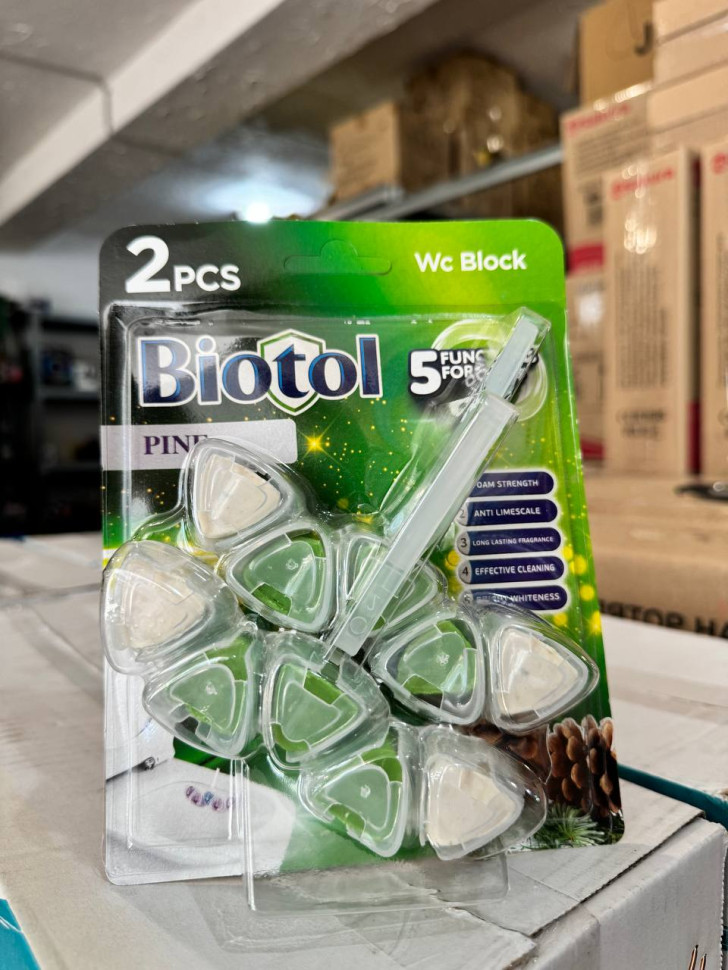 Блок для унитаза BIOTOL сосна 2 шт. в уп. ( Турция )