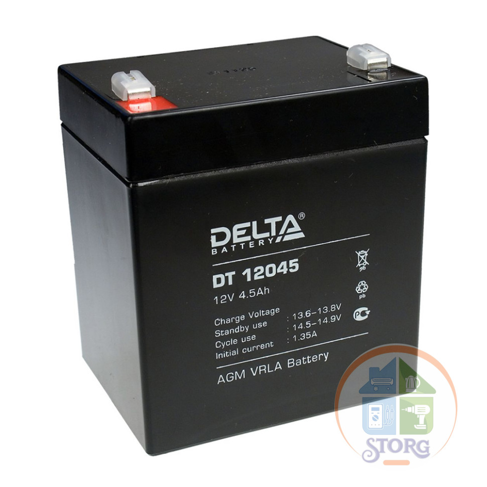 Аккумулятор DELTA  AGM-DT 12045 12v 4.5A (90х70х107)