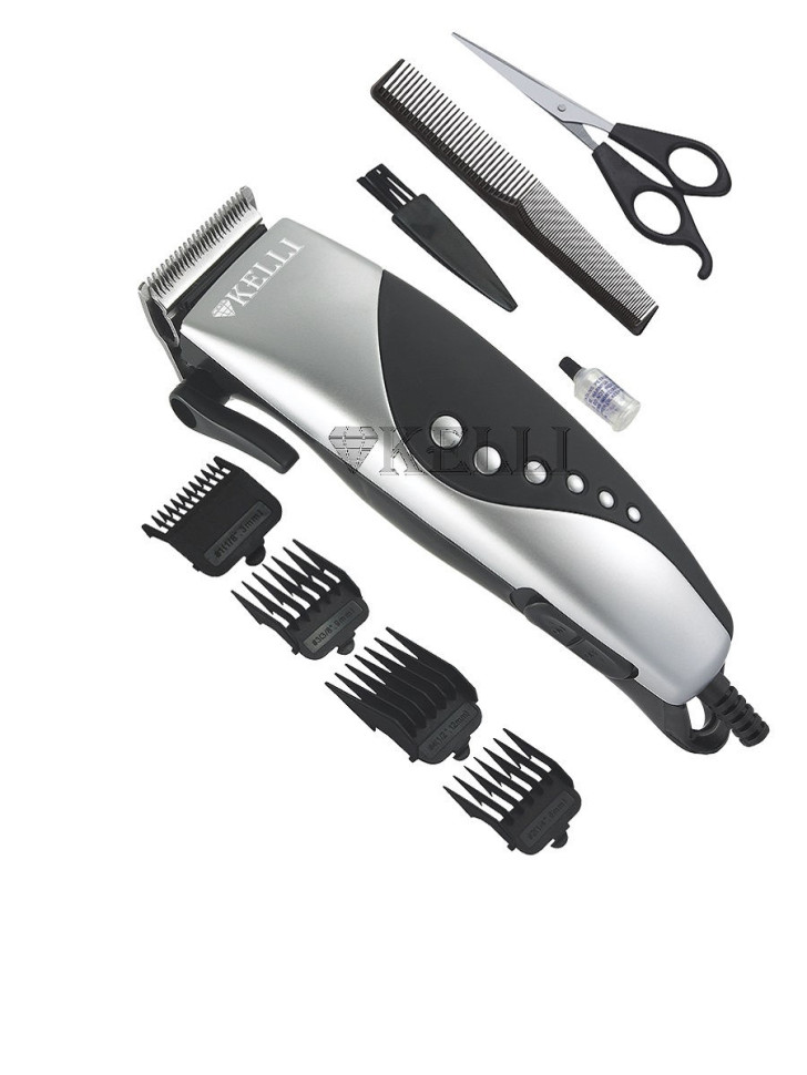 Машинка для стрижки KELLI KL-7006 (Мощность 45Вт, 4 гребня, регулировка стрижки 3-12мм)