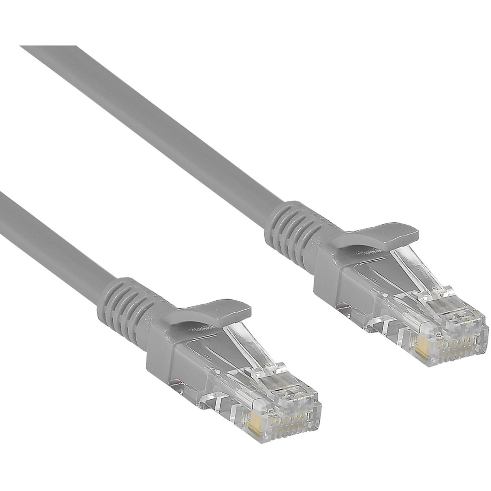 Патч-корд ExeGate UTP-RJ45-RJ45-5e-CU-1M-GY, UTP, cat.5e, 1м, медь, серый