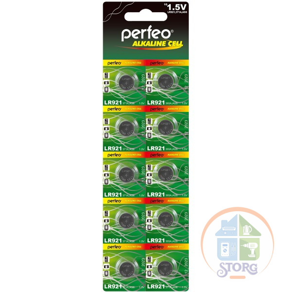 Элемент питания Perfeo LR921/10BL Alkaline Cell 371A AG6