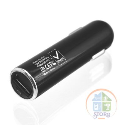 АЗУ JL-J11A 1USB 5V/2,1A  (black) (подходит в глубокие прикуриватели)