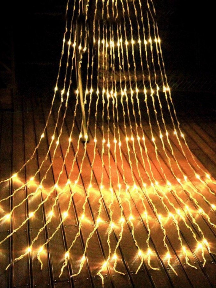 Гирлянда светодиодная S-TORG ШТОРА/БАХРОМА 160Led 1,5 *1,5 (Желтый)