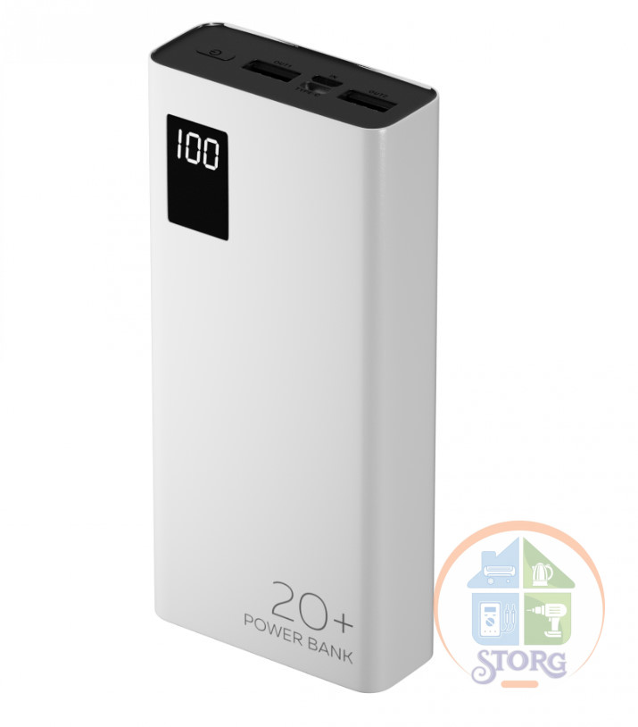 Внешний АКБ (Power bank) Smart 20000mAh 3USB 3.0A Type-C More choice PB32S-20  (White)