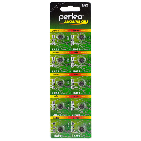 Элемент питания Perfeo LR621/10BL Alkaline Cell 364A AG1