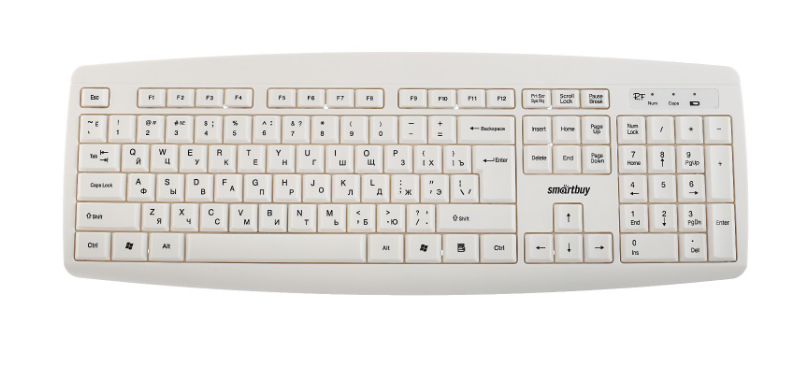 Набор беспроводной клавиатуры+мышь Smartbuy ONE 212332AG (white)