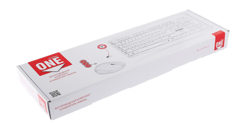 Набор беспроводной клавиатуры+мышь Smartbuy ONE 212332AG (white)