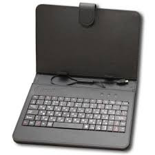 Чехол для планшета с клавиатурой 7` black micro usb