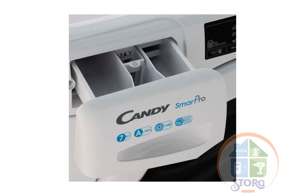 Стиральная машина Candy Smart Pro CSO4 107TB1/2-07 7кг, 1000об/мин, стирка с паром , Wi-Fi + BLE