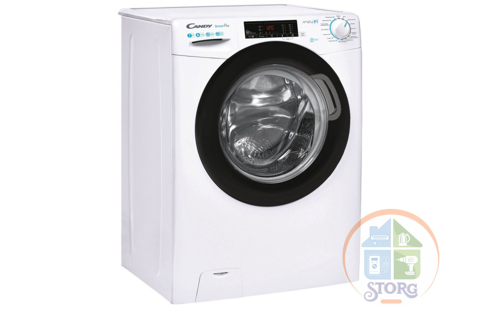 Стиральная машина Candy Smart Pro CSO4 107TB1/2-07 7кг, 1000об/мин, стирка с паром , Wi-Fi + BLE