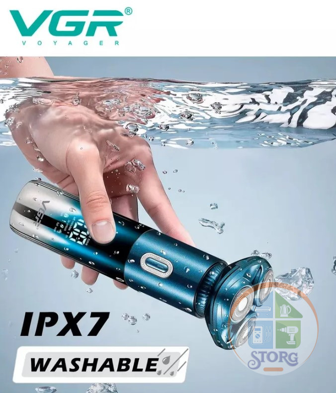 Электробритва VGR V-392 Professional IPX7, 200мин, 3D головки