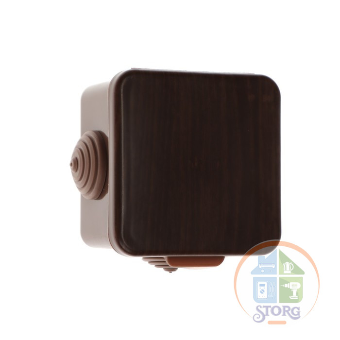 Коробка распределительная Luazon Lighting, 65х65х45 мм, IP54, от.ус, с мембр., цвет дуб 9855147