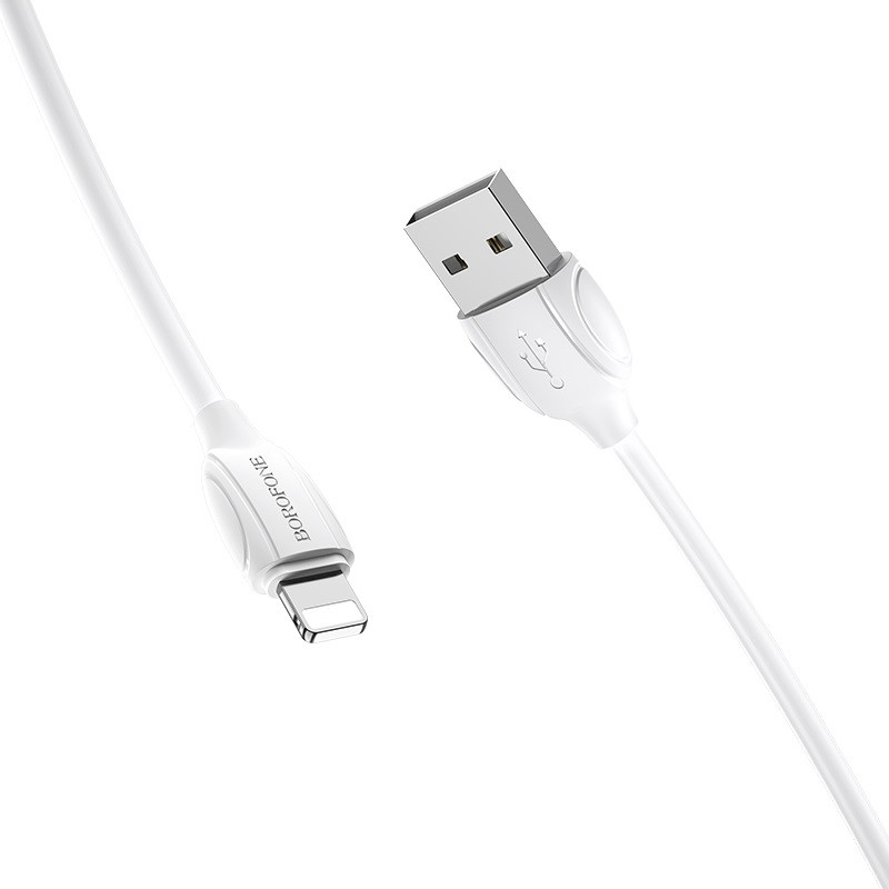 USB кабель BOROFONE BX19 Benefit charging data cable for Lightning (white)