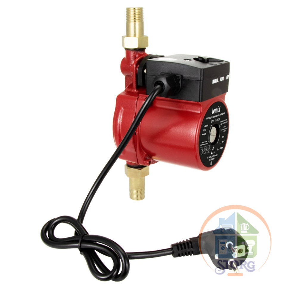 Насос повышающий давл. с автом.включ.JEMIX WP-15/9-25 AUTO,. МОКРЫЙ РОТОР Мощн. 120 Вт