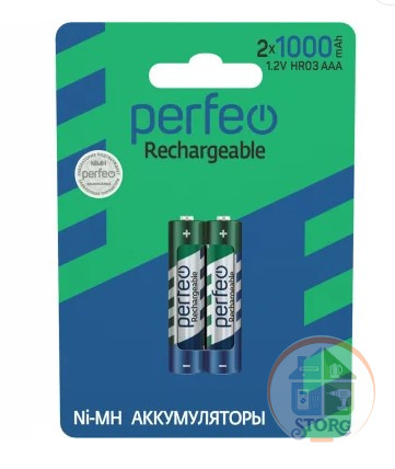 Аккумулятор Perfeo AAA1000mAh/2BL