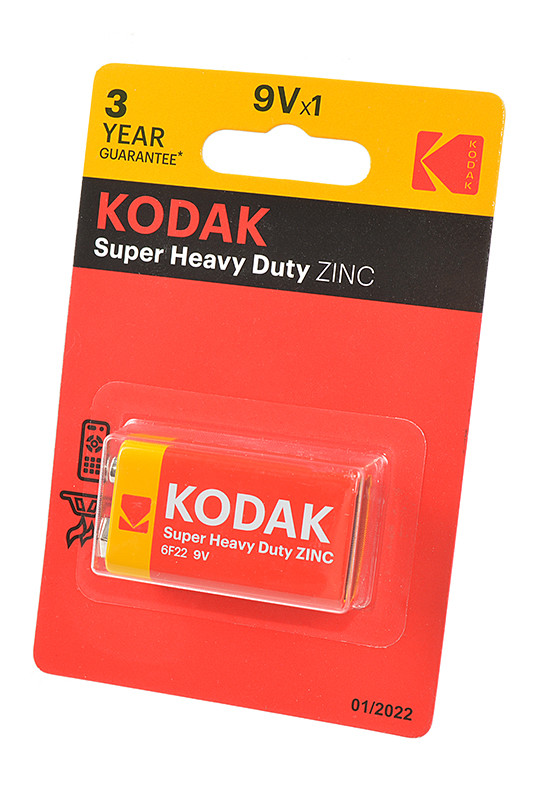 Элемент питания KODAK 6F22/1BL Super Heavy Duty